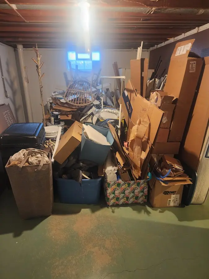 Roll-off dumpster container at job site for Roll Off Dumpster Rental in Harwinton